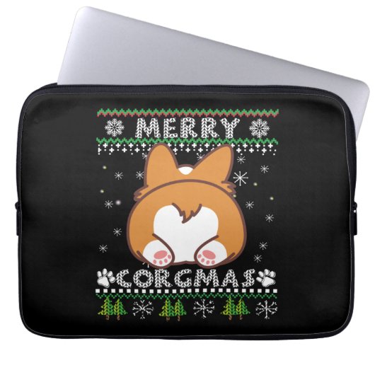 Corgi Laptopschutzhülle (Vorderseite)