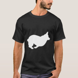 Corgi Lauft Silhouette Profil Corgi Besitzer T-Shi T-Shirt