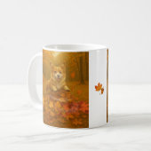 Corgi Leaf Leap Kaffeetasse (Vorderseite Links)