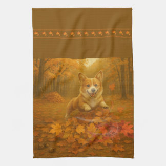 Corgi Leaf Leap Küchentücher