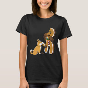 Corgi Lebkuchenmann Hund Weihnachten T-Shirt