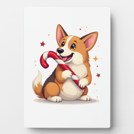 Corgi Lebkutscherfreude Fotoplatte (Vorderseite)