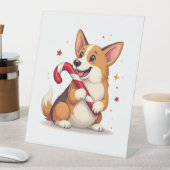Corgi Lebkutscherfreude Sockelschild (In Situ)