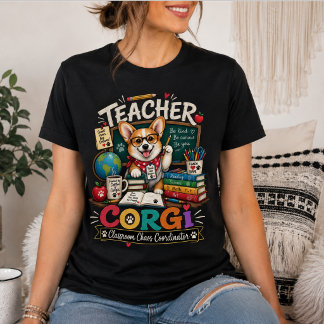 Corgi-Lehrer – Lustiger Lehrer-Hund verursacht Cha T-Shirt