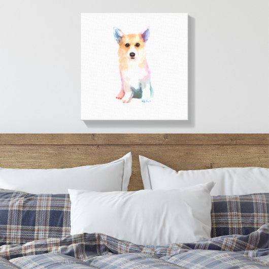 Corgi Leinwanddruck (Insitu (Schlafzimmer))