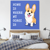 Corgi Leinwanddruck (Insitu (Schlafzimmer))