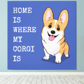 Corgi Leinwanddruck (Insitu (Holzboden))