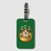 Corgi Leprechaun Pot of Gold St. Patrick’s Day T Gepäckanhänger (Vorderseite Vertikal)