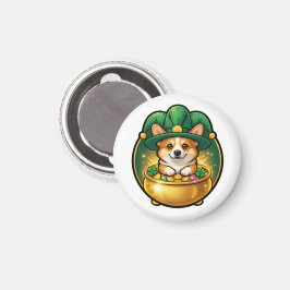 Corgi Leprechaun Pot of Gold St. Patrick’s Day T Magnet