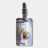 Corgi Let It Snow Weihnachten Gepäckanhänger (Vorderseite vertikal)