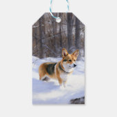 Corgi Let It Snow Weihnachten Geschenkanhänger (Rückseite)