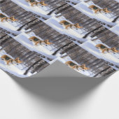 Corgi Let It Snow Weihnachten Geschenkpapier (Ecke)