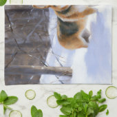 Corgi Let It Snow Weihnachten Geschirrtuch (Gefaltet)