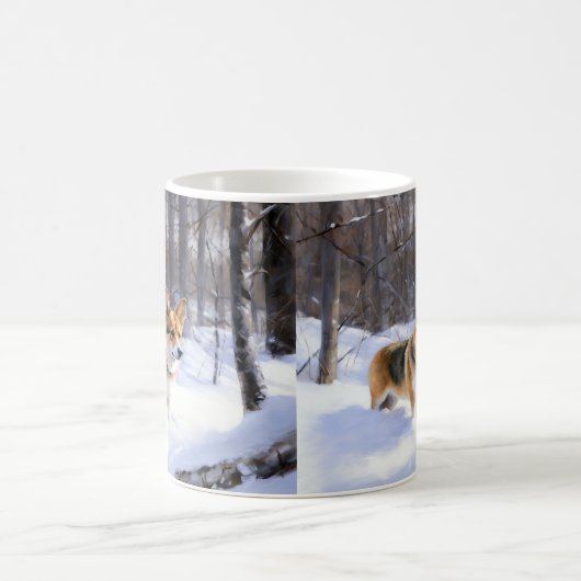 Corgi Let It Snow Weihnachten Kaffeetasse (Mittel)