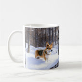 Corgi Let It Snow Weihnachten Kaffeetasse (Links)
