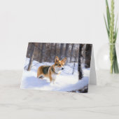 Corgi Let It Snow Weihnachten Karte (Vorderseite)