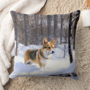 Corgi Let It Snow Weihnachten Kissen
