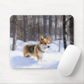 Corgi Let It Snow Weihnachten Mousepad (Mit Mouse)