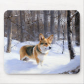 Corgi Let It Snow Weihnachten Mousepad (Vorne)