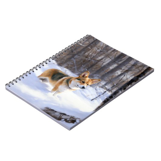 Corgi Let It Snow Weihnachten Notizblock (Linke Seite)