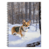 Corgi Let It Snow Weihnachten Notizblock (Vorderseite)