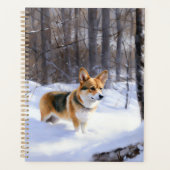 Corgi Let It Snow Weihnachten Planer (Vorderseite)