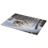 Corgi Let It Snow Weihnachten Schneidebrett (Ecke)