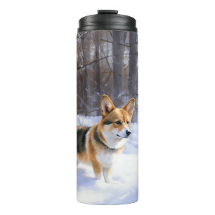 Corgi Let It Snow Weihnachten Thermosbecher