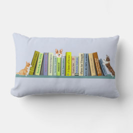 Corgi Library Throw Pillow Lendenkissen