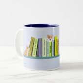 Corgi Library Zweifarbige Tasse (Vorderseite Links)
