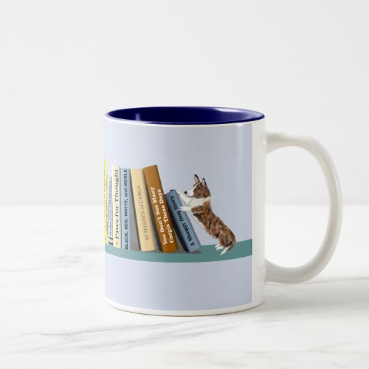 Corgi Library Zweifarbige Tasse (Rechts)