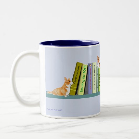 Corgi Library Zweifarbige Tasse (Links)