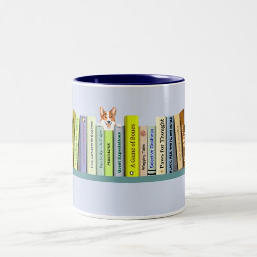 Corgi Library Zweifarbige Tasse (Mittel)