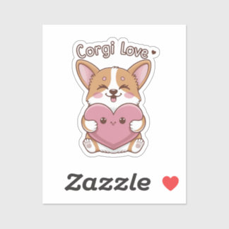 Corgi Liebe Aufkleber