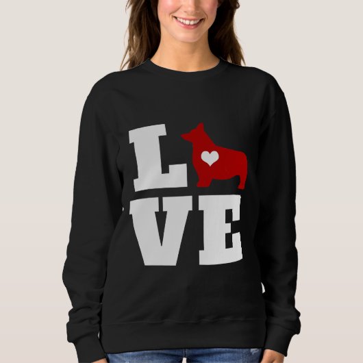 Corgi Liebe Corgi Sweatshirt (Vorderseite)