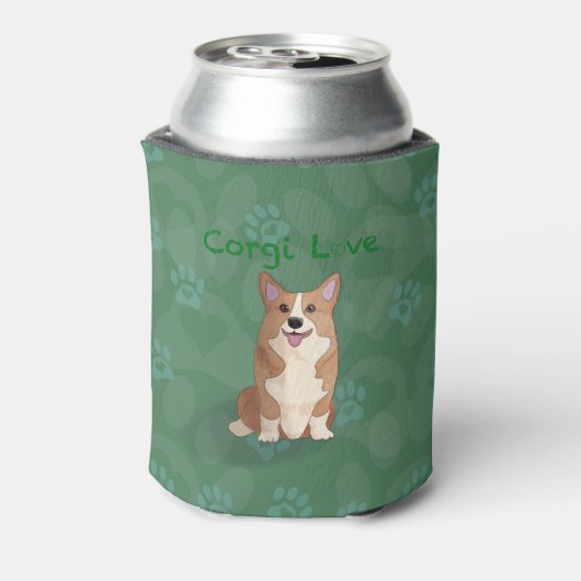 Corgi-Liebe Dosenkühler (Kanne Rückseite)