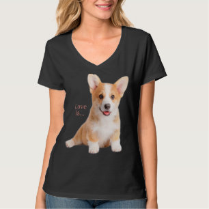 Corgi Liebe ist Hunde Mama Vater Welpen Haustiere  T-Shirt