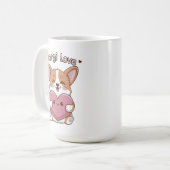 Corgi Liebe Kaffeetasse (Vorderseite Links)