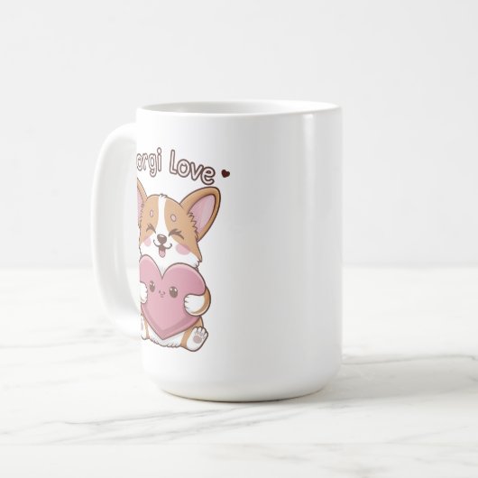 Corgi Liebe Kaffeetasse (Vorderseite Links)