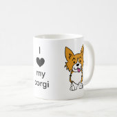 Corgi-Liebe Kaffeetasse (VorderseiteRechts)
