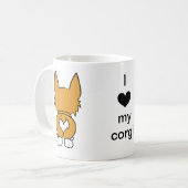Corgi-Liebe Kaffeetasse (Vorderseite Links)