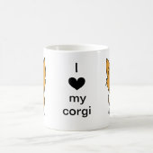 Corgi-Liebe Kaffeetasse (Mittel)