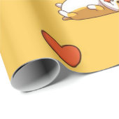 Corgi-Liebe-Muster Geschenkpapier (Rolleneckpunkt)