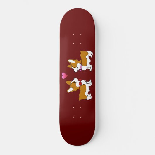 Corgi Liebe Skateboard (Vorderseite)
