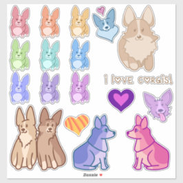 Corgi Liebe Sticker Pack