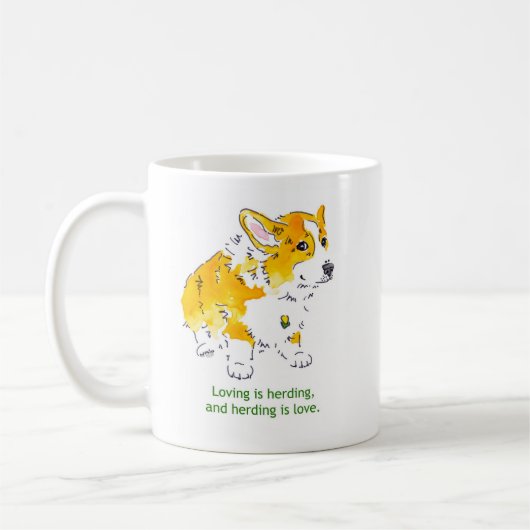Corgi-Liebe-Tasse Kaffeetasse (Links)