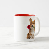 Corgi Liebe Zweifarbige Tasse (VorderseiteRechts)