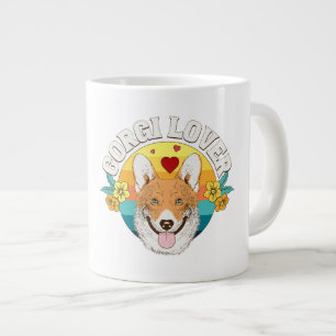 CORGI LIEBHABER Regenbogen Jumbo-Tasse