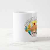 CORGI LIEBHABER Regenbogen Jumbo-Tasse (Vorderseite)