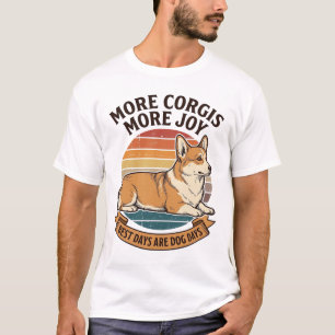 Corgi-Liebhaber-Shirt Vintage Gravur Hunde-Zitat D T-Shirt